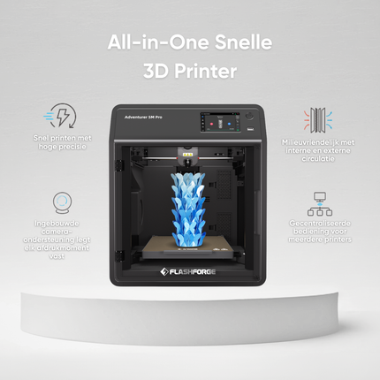 Flashforge Adventurer 5M Pro High Speed 3D Printer 600mm/s Touchscreen – Gebruiksvriendelijk - Quick-Detach Nozzle - Dual HEPA Filter – 220×220×220 mm - WiFi - Live Video Monitor - Smart App