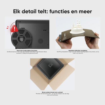 Flashforge Adventurer 5M Pro High Speed 3D Printer 600mm/s Touchscreen – Gebruiksvriendelijk - Quick-Detach Nozzle - Dual HEPA Filter – 220×220×220 mm - WiFi - Live Video Monitor - Smart App