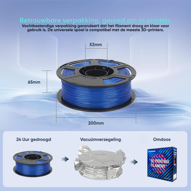 FlashForge PLA Filament Glow In The Dark - Luminous Melody - 1.75mm - Biologisch Afbreekbaar - 1kg